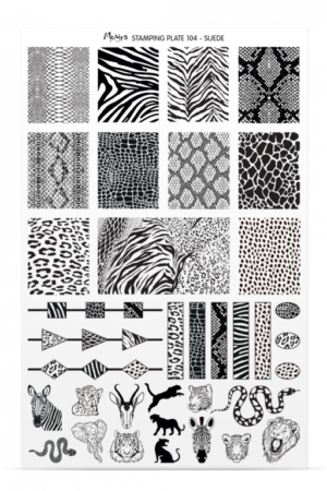 Stamping Plate - 104 Suede - Try On Sheet