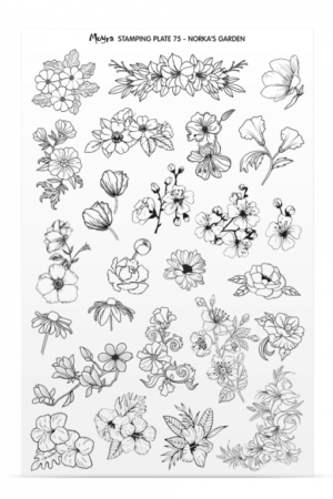 Stamping Plate -  075 Norka's Garden - Try On Sheet