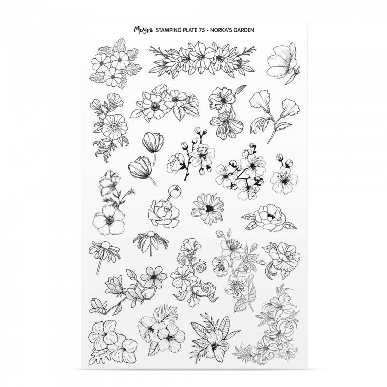 Stamping Plate - 075 Norka's Garden - Try On Sheet