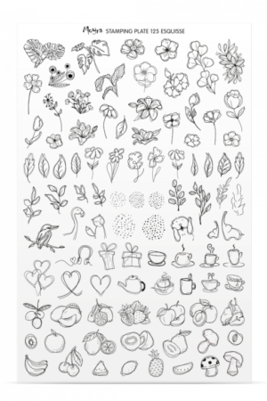 Stamping Plate -  125 Esquisse - Try On Sheet