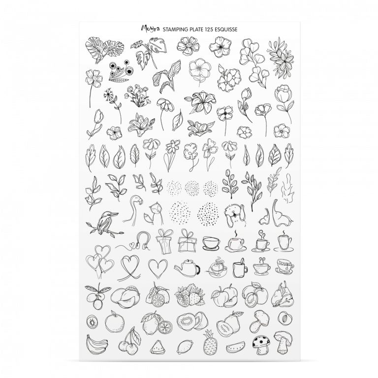 Stamping Plate - 125 Esquisse - Try On Sheet