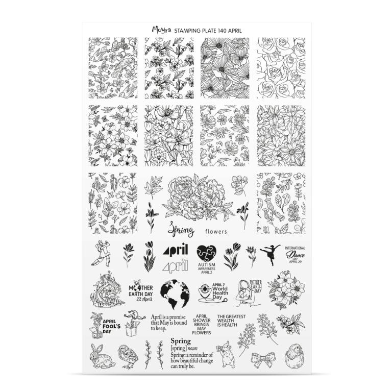 Stamping Plate - 140 April - Try On Sheet