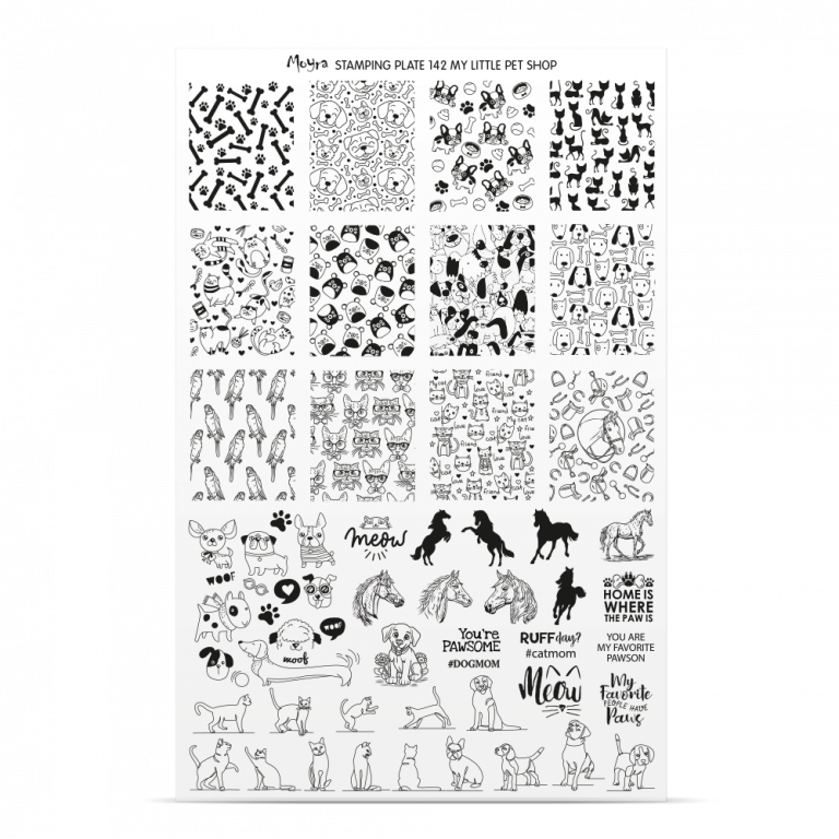 Stamping Plate - 142 My Little Pet Shop - Try On Sheet