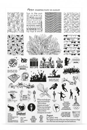 Stamping Plate -  145 August - Try On Sheet