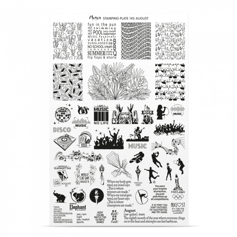 Stamping Plate - 145 August - Try On Sheet