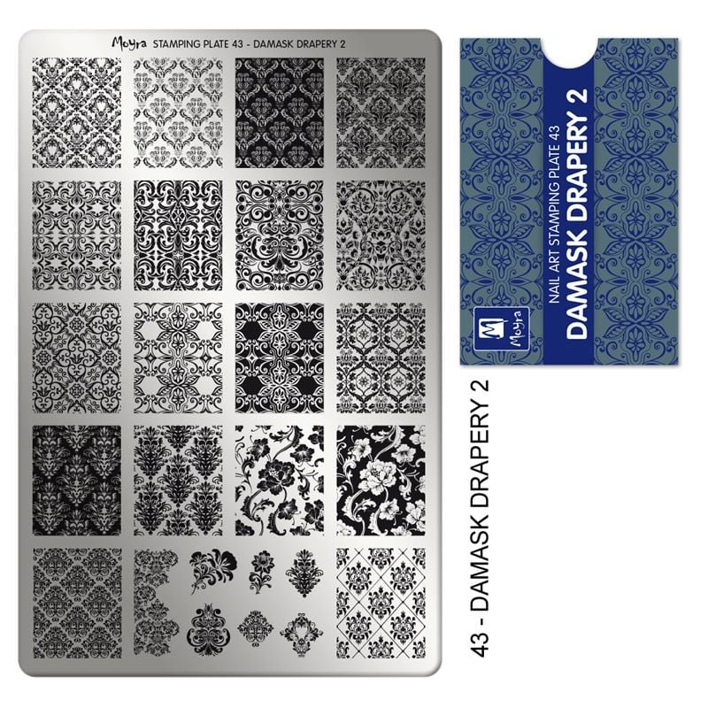 Stamping Plate - 043 Damask Drapery 2