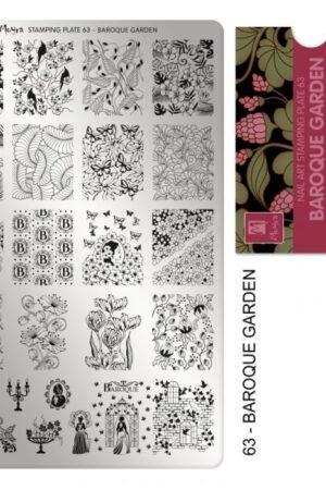 Stamping Plate - 063 Baroque Garden