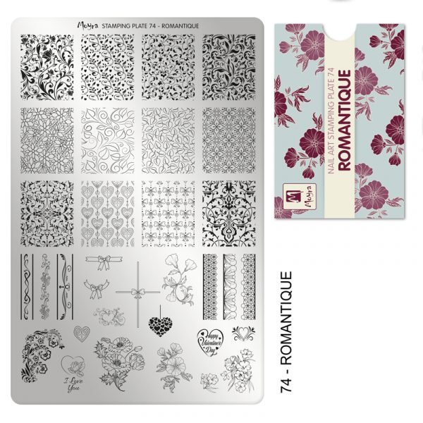 Stamping Plate - 074 Romantique