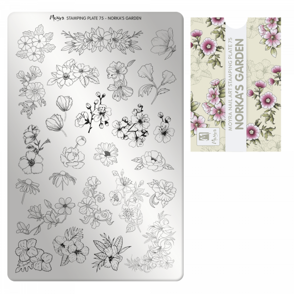 Stamping Plate - 075 Norka's Garden
