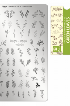 Stamping Plate - 079 Green Leaves