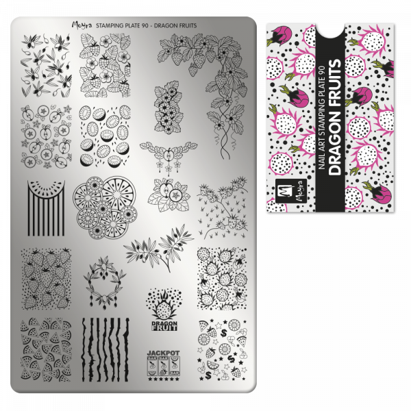 Stamping Plate - 090 Dragon Fruits