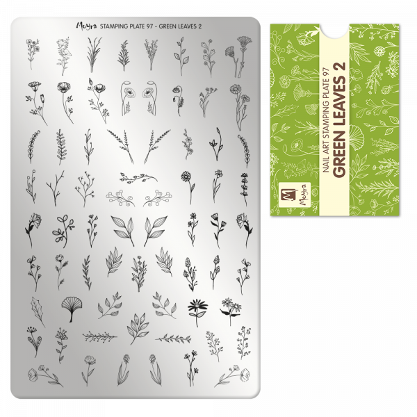 Stamping Plate - 097 Green Leaves 2