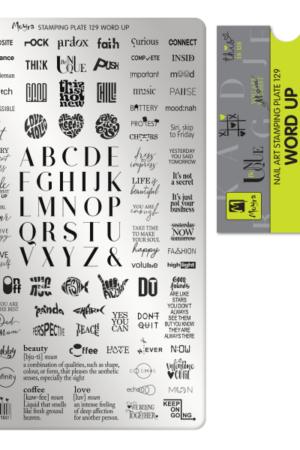 Stamping Plate - 129 Word Up