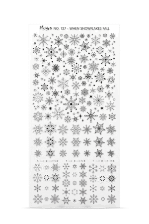 Mini Stamping Plate - 127 - When Snowflakes Fall - Try On Sheet