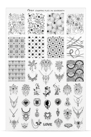 Stamping Plate -  146 Silversmith - Try On Sheet